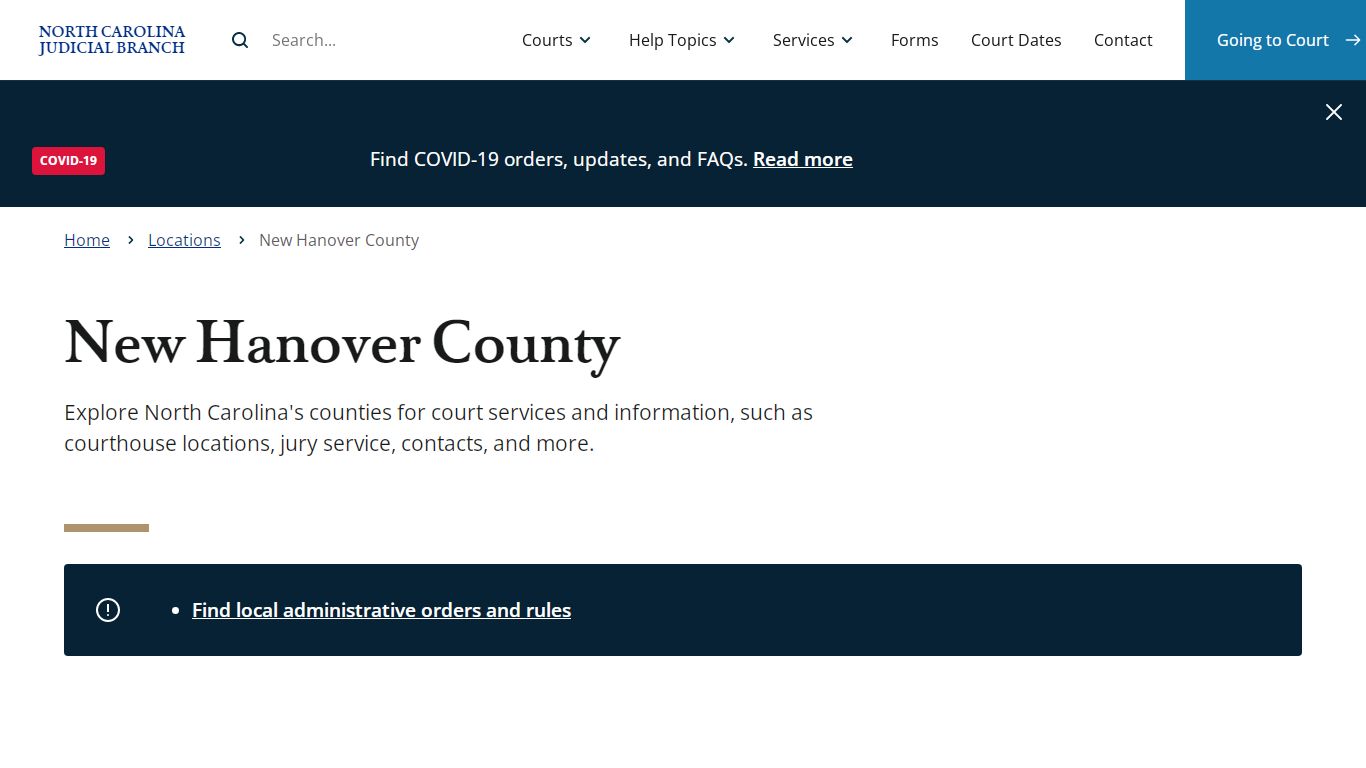 New Hanover County | North Carolina Judicial Branch